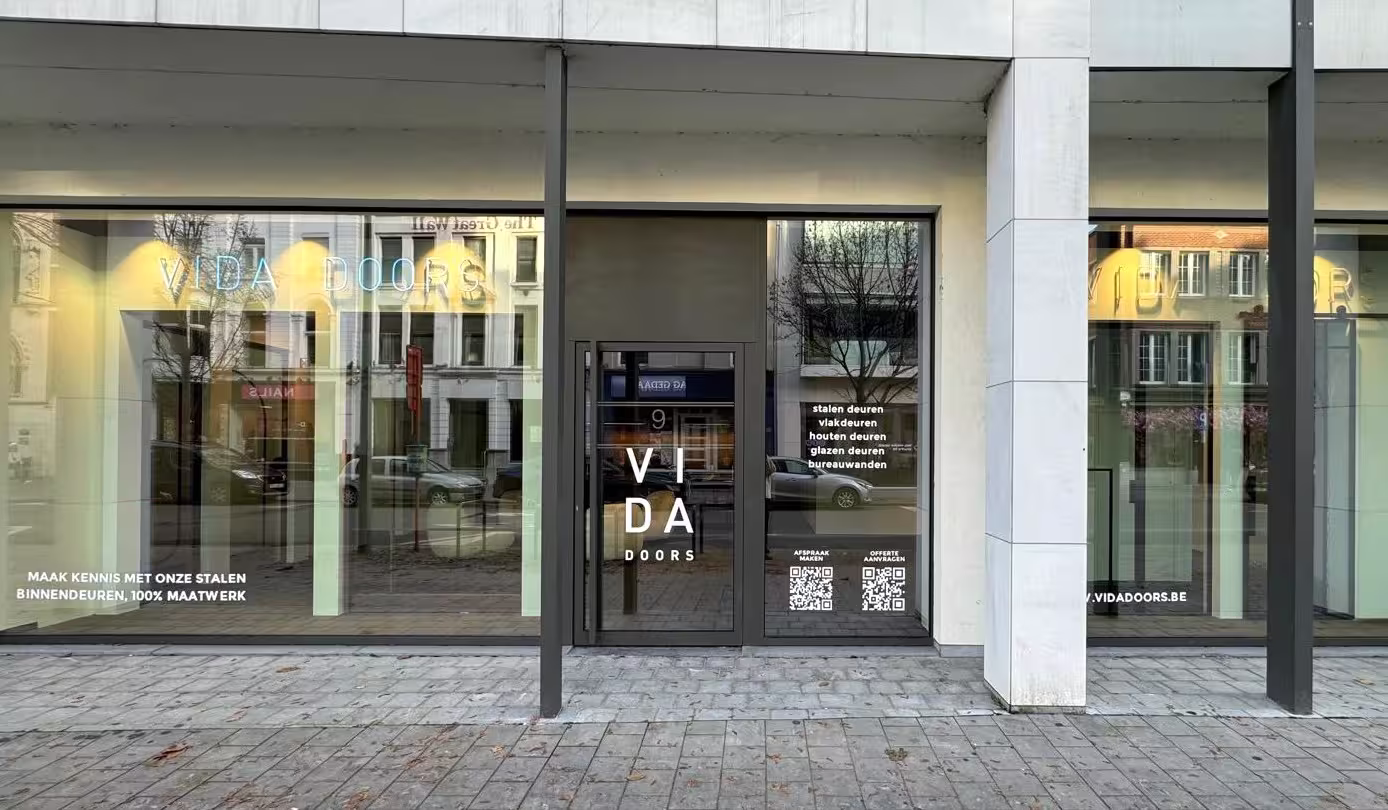 Showroom van vida doors in Kortrijk